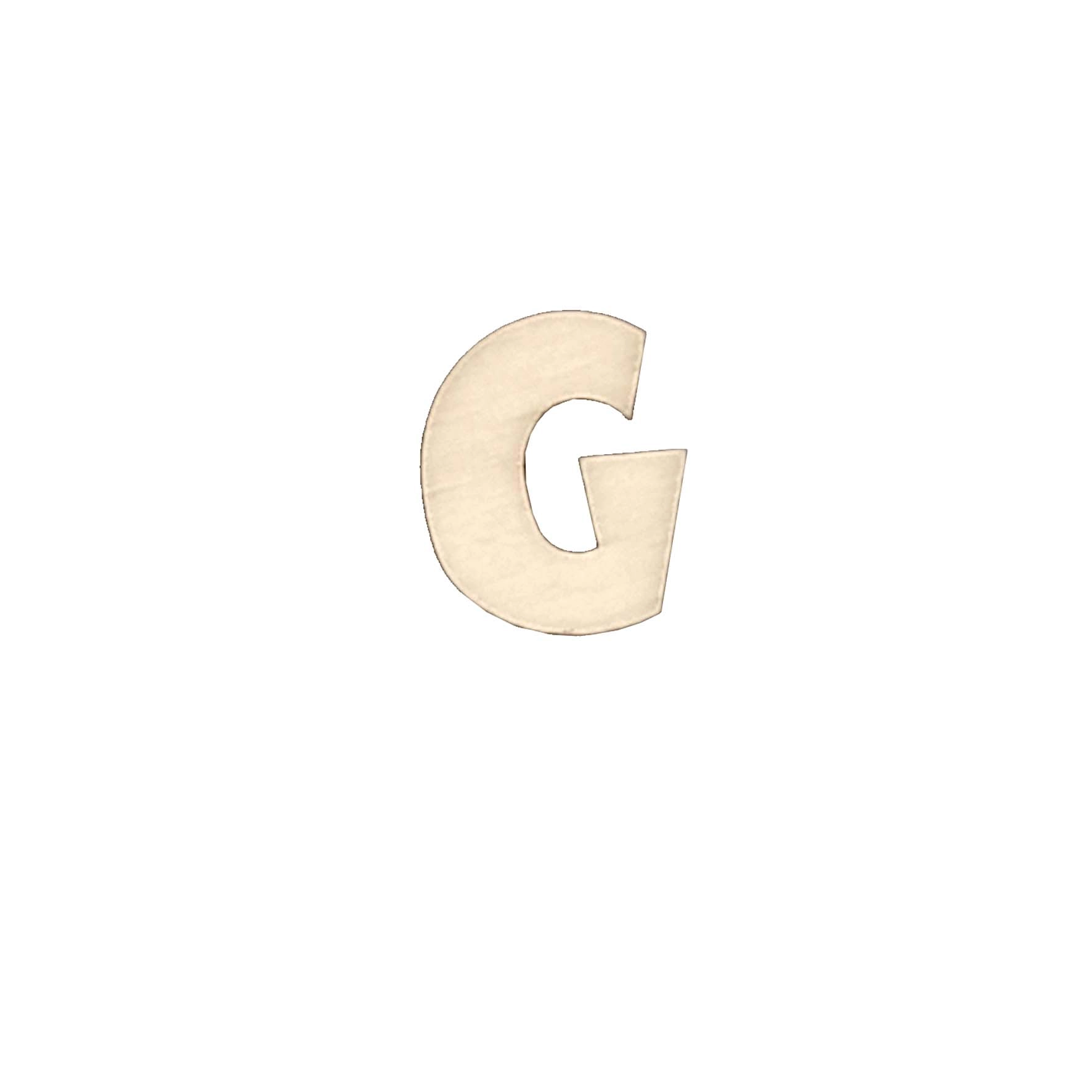 Lettera G decorativa in legno 4 cm