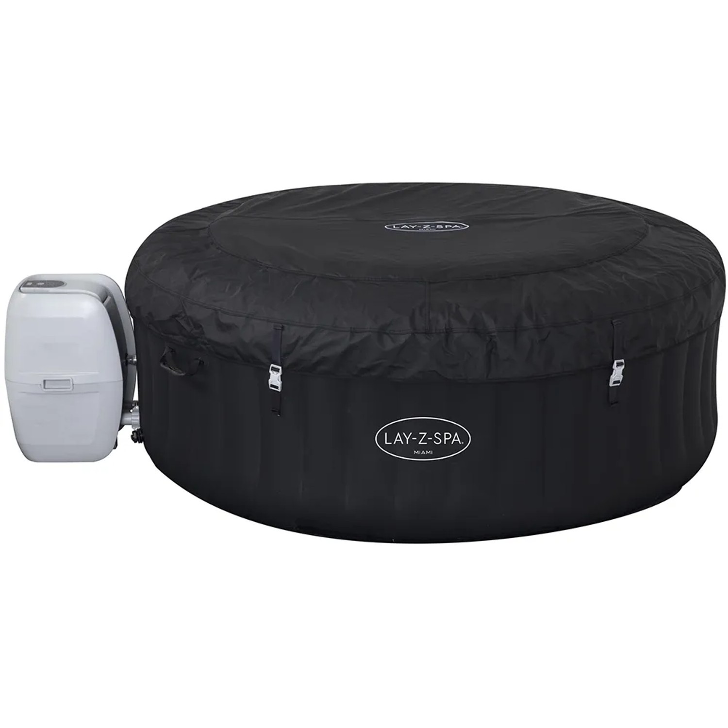 Bestway Lay-Z-Spa Miami AirJet, vasca idromassaggio gonfiabile rotonda Ø 180 cm con copertura e pompa.