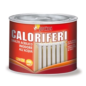 Barattolo di smalto per termosifoni Geckos, adatto per metallo, rosso.