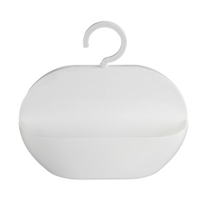 Wenko Dusch-Caddy Cocktail Bianco con gancio, cestello in filo metallico per doccia e vasca.