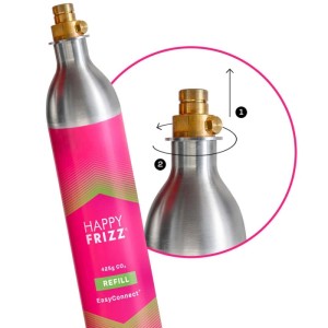 Ricarica bombola acqua con attacco rapido 425g magenta