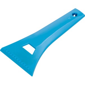 Raschiaghiaccio Trend blu in plastica con manico ergonomico e foro per appenderlo.