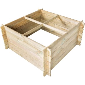 Fioriera da esterno quadrata in legno t.b.t.