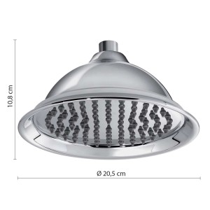 Soffione fisso t.b.t. cromato, Soffioni, diametro 20,5 cm.