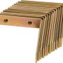 Set di 12 staffe angolari per sedie zincate gialle, 50x50x15 mm, per costruzioni in legno.