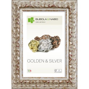 Cornice argentata decorata per foto o stampe artistiche.