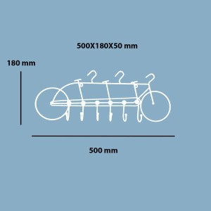 t.b.t. Organizer a forma di bicicletta, ideale per l'armadio.