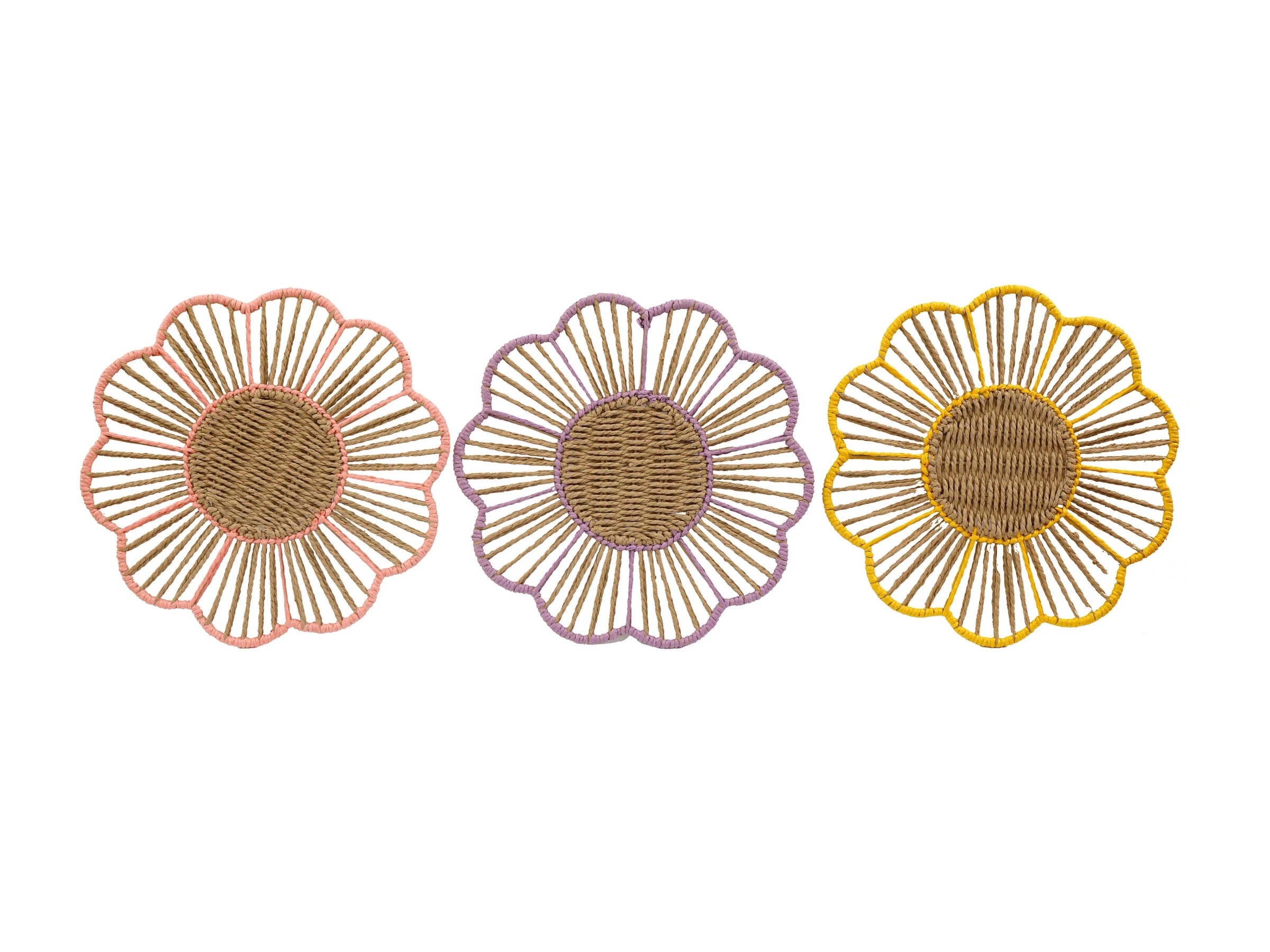 Globleland – 8 Tovagliette Americane In Cotone Intrecciato, Uncinetto Con Fiori, Sottobicchieri Rotondi In Pizzo Vintage, Beige, 12,5 Cm