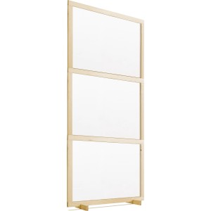 t.b.t. barriera in legno e materiale trasparente, 3 pezzi.
