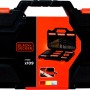 Set di attrezzi Black+Decker da 109 pezzi in valigetta nera.