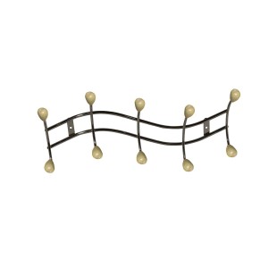 Appendiabiti da parete con 7 ganci, in metallo, per organizer armadio.