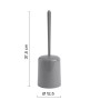 Set scopino WC grigio con spazzola e contenitore, Scopini WC.