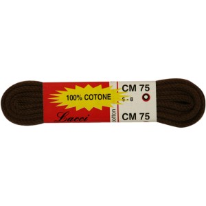 Lacci marroni in cotone, lunghezza 75 cm, per scarpe da lavoro.