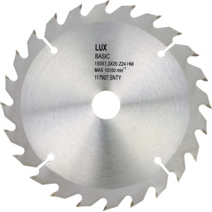 Lama per sega circolare LUX HM per legno, Ø 185 mm, 24 denti, per seghe circolari a mano.