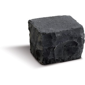 Pietra naturale quadrata t.b.t. in antracite scuro.