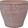 Vaso per piante in terracotta, 49x51 cm, con decoro floreale per giardino e balcone.