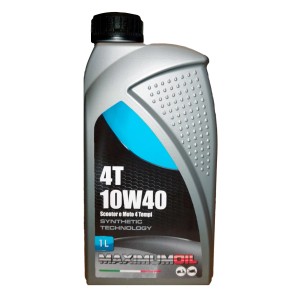 Olio t.b.t. per scooter e moto, 4T 10W40, 1 litro.