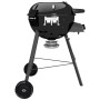 Barbecue a gas nero t.b.t. di Outdoorchef con ruote e ripiano.