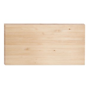 Asse di legno rettangolare chiaro, Ripiani in legno, con venature naturali.