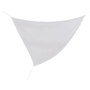 Vela ombreggiante triangolare bianca OBI in poliestere, 360x360x500cm, per protezione da sole e pioggia.