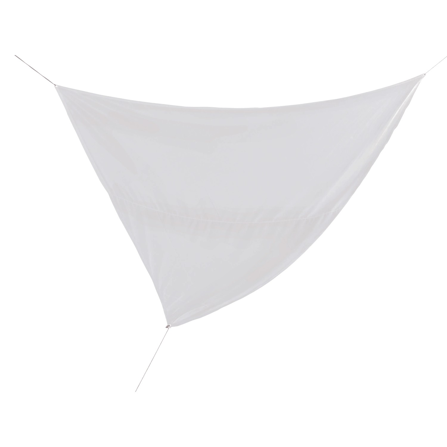 Vela ombreggiante triangolare bianca OBI in poliestere, 360x360x500cm, per protezione da sole e pioggia.