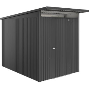 Casetta da giardino in metallo Biohort AvantGarde ECO Gr. A3 grigio scuro metallizzato con porta standard.