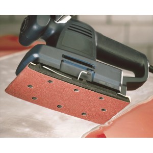 Strisce abrasive LUX K100, 93x230mm, per levigatrice orbitale, 10 pezzi, per lavorare legno e metallo.