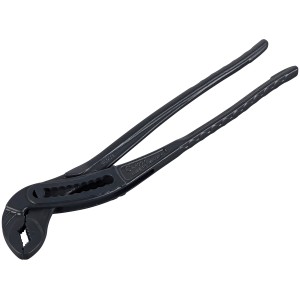 Pinza a pappagallo LUX nera 300 mm con ampia apertura ganasce e protezione antinfortunistica.