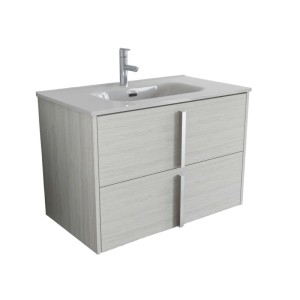 Mobile bagno base lavabo sospesa Ika 81 2/C olmo creme 81x46 cm