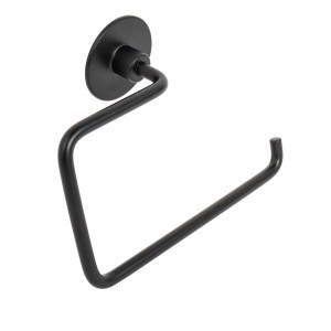 Portasciugamani nero da parete.