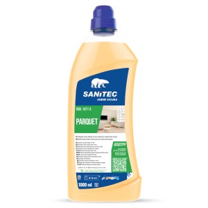 Detergente per parquet Sanitec, flacone da 1000ml. Detergente per parquet e pavimenti in legno.