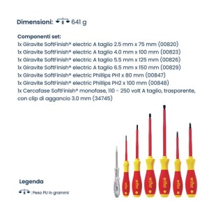 Cacciaviti isolati SoftFinish 7 pz
