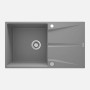 Lavello 1 vasca con gocciolatoio Idrostile Bayamo 500x216 mm grigio met
