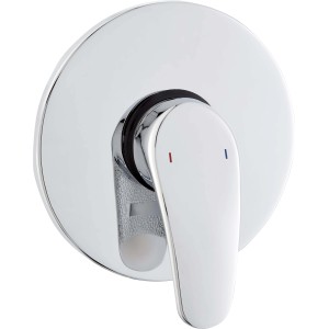 Miscelatore doccia t.b.t. cromato per montaggio a parete.