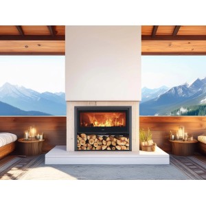 Stufa a legna Panadero Arpege in acciaio 8,4 kW nero metallico