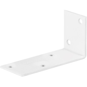 Angolare di costruzione bianco verniciato a polvere 80x40x30 mm con fori.