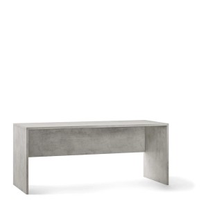 Scrivania da ufficio grigia e semplice.