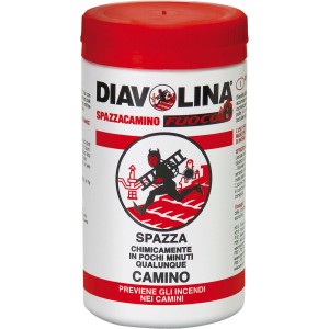 Diavolina Spazzacamino chimico per la pulizia e la prevenzione degli incendi.