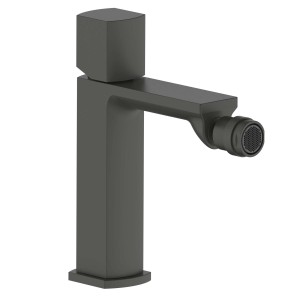 Miscelatore bidet t.b.t. antracite moderno con design squadrato.