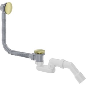 Kit di scarico per vasca da bagno click-clack 61,6x8,9 cm oro spazzolato