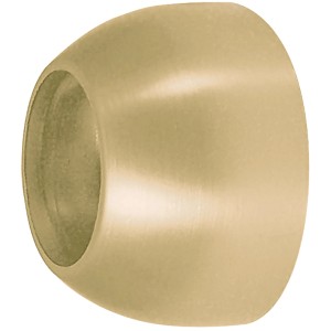 Terminale per bastone per tende color oro.