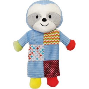 Peluche colorato a forma di bradipo per cani.