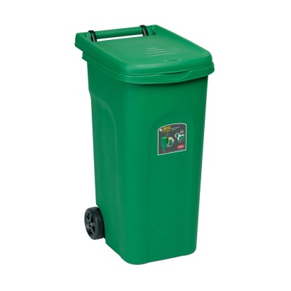 Bidone spazzatura con pedale Stefanplast Urban Eco System 80 l verde