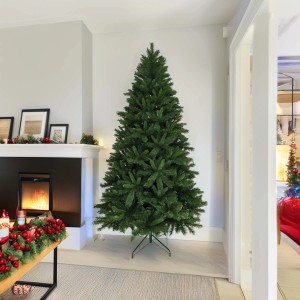 Albero di Natale artificiale Svanda in PVC verde H 240 x Ø 132 cm