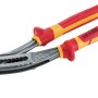 Pinza a pappagallo LUX 1000 V, 250 mm, con manico rosso-giallo. Ideale per afferrare e allentare viti.