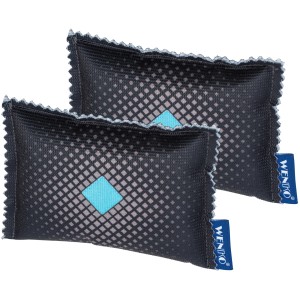 Due deumidificatori t.b.t. con motivo e dettaglio blu.