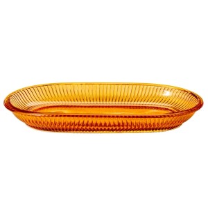 Vassoio in vetro Jewel ambra