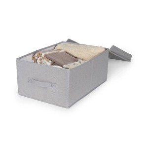 Scatola pieghevole con maniglie Compactor Boston grigio 43x30x19 cm
