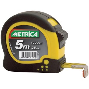 Metro a nastro Metrica giallo e nero, lunghezza 5 m, per misurazioni precise.