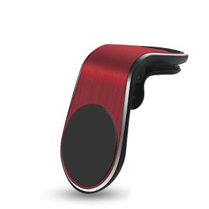 Supporto magnetico rosso per telefono da auto, per bocchetta aria.
